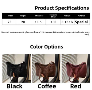Detailed size specifications for large capacity leopard print hobo shoulder bags