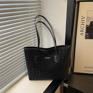Sac Cabas Imprimé Léopard pour Femmes Grande Capacité Sac à Épaule Mode Main en Cuir Synthétique Sac de Shopping Décontracté