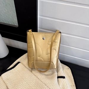 Sac Seau Vintage en Cuir PU pour Femmes avec Lettres en Relief Sac Bandoulière avec Boucle Magnétique Sac à Épaule Or Argent Rose Blanc Rouge