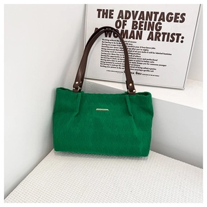 Retro Diamond Lattice Tote Bag Large Capacity Fabric Handbag With Faux Leather Straps Urban Simple Women Shoulder Bag