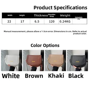 Detailed size specifications for women's mini PU leather flap crossbody saddle bag