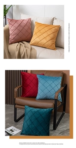 Close-up of diamond quilted velvet pillow covers in multiple colors for home sofa decor