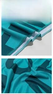 Close-up of breathable quick-dry sports towel fabric with hexagonal mesh and flat seams