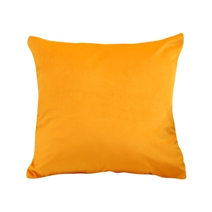 Modern minimalist bright yellow velvet square decorative throw pillow case for sofa