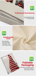 Linen pillowcase detail showing neat handmade stitching and durable breathable fabric