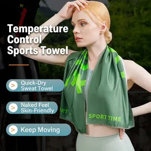 Schnelltrocknendes Sporthandtuch Doppelseitiger Samt Mikrofaser Saugfähiges Kühlhandtuch Für Fitnessstudio Laufen Fitness