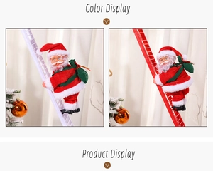 Electric climbing Santa Claus toy available in red and white ladders for Christmas decor