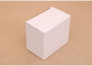 Neutral white cardboard shipping box with foldable lid for Christmas resin ornaments