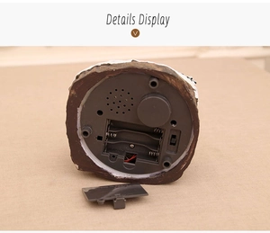 Detail display of the resin Christmas ornament base with battery compartment and speaker