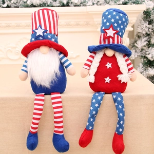 Gnomes du jour de l'indépendance avec étoiles et rayures pour décoration de fête