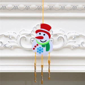 DIY Christmas snowman wind chime decoration with felt snowman and metal chimes