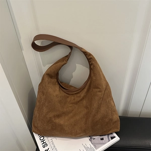 Women Vintage Leopard Print Faux Suede Tote Bag Large Capacity Urban Minimalist Hobo Shoulder Bag Commuter Handbag