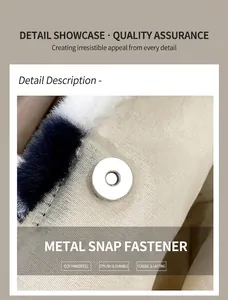 Detail of metal magnetic buckle and faux fur texture on plush shoulder bag