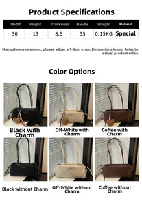 Detailed dimension chart for vintage tote bag showing 30cm width and 13cm height sizes