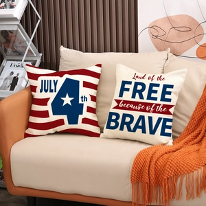 Set di due federe per cuscini del Giorno dell'Indipendenza USA con temi patriottici