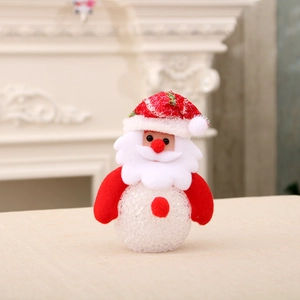 Luminous Santa Claus EVA figurine night light with warm LED glow and festive hat