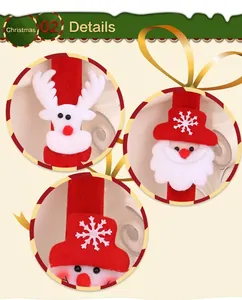 Détails de renne et Père Noël sur des bracelets à clapet festifs pour Noël