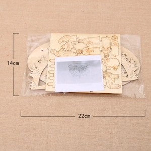 DIY wooden nativity scene puzzle kit for Christmas gift, dimensions 14x22cm
