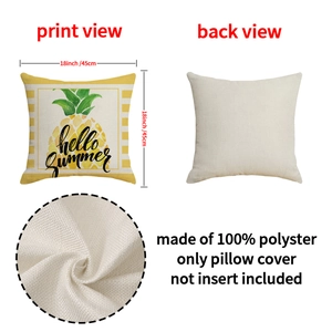 Nordic pineapple pillow cover 18x18 inch hello summer decor made of polyester