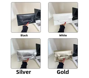 Chice Briefumschlag-Abendtaschen in Schwarz, Weiß, Silber und Gold für Damen