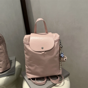 Zaino da Donna in Pelle PU di Moda a Grande Capacità Tinta Unita Con Ciondolo Animale di Peluche Zaino Casual Scuola Viaggio