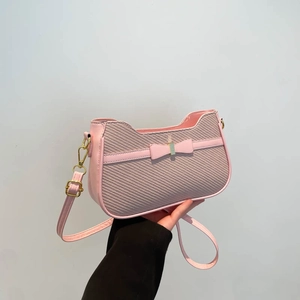 Sac Sous le Bras de Niche Coréenne pour Femme 2025 Printemps Rétro Nœud Texture Tissée Cuir PU Sac à Bandoulière Sac à Main Cadeau de Mode