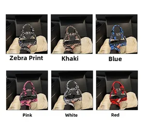 Mini transparent bags with animal prints and chain straps in six different stylish colors