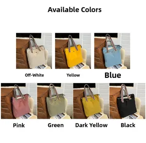 Detailed grid showing high-capacity crossbody tote bags in seven vibrant colors