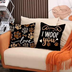Set di fodere per cuscini moderni con stampa Love e motivi per decorazione divano