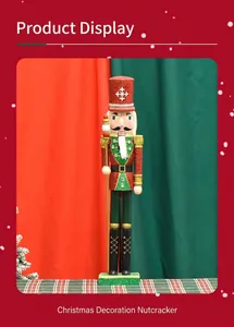 Detail of 55cm pink king nutcracker with glitter hat, gold scepter and velvet finish