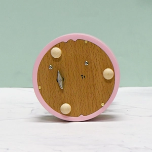 Socle de boîte à musique en bois rose avec clé mécanique et pieds trépied stables