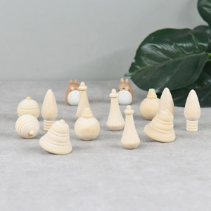Unfinished Lotus Wood Christmas DIY Painting Ornaments Blank Wooden Bell Bulb Shapes For Kids Educational Toy Home Decoration