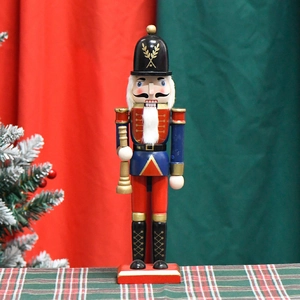 Casse-Noisette Classique en Bois Soldat Marionnette Ornement Peint à la Main Figurine Vintage pour Décoration Maison Noël