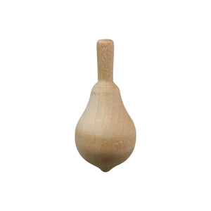 Unfinished natural wood pear-shaped DIY craft toy with smooth surface for painting