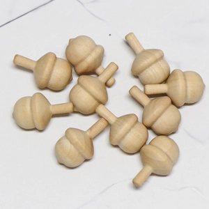 Giocattolo Trottola a Forma di Ghianda in Legno Naturale Grezzo per Bambini Pittura Fai-da-te Decorazioni Casa Schima Superba
