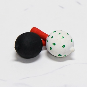 DIY unpainted wooden mushroom and spin top toys with hand-painted creative patterns
