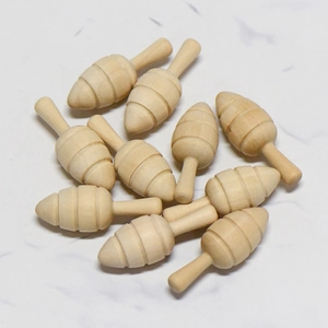 Giocattoli Trottola in Legno Naturale Non Finiti Fai-da-te Pittura Artigianato per Bambini Bambole in Legno di Schima Superba