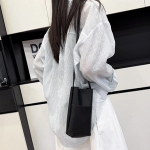 Mini sac à bandoulière noir en cuir à motif litchi pour téléphone pour femmes