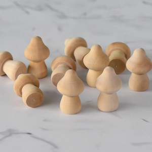 Champignons en bois naturel de 3cm pour peinture DIY et décoration créative de maison