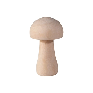 Unfinished 4.5cm natural wood mushroom ornament for DIY crafts and home decoration