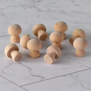 Natürliche Holzpilz Puppen Unbehandelte Holzpilz Figuren Für Bastelarbeiten Malerei Pädagogisches Spielzeug Heimtextilien