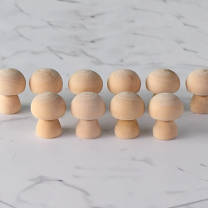 10er Set glatte Mini-Holzpilze für DIY-Bastelarbeiten und kreative Wohndekoration