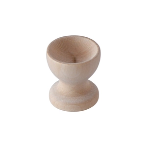 Natural wood egg holder cup with minimalist stand design for home DIY crafts