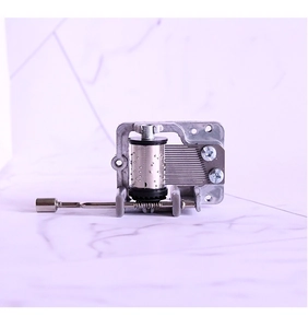 Mechanical Music Box Movement 18 Note Hand Cranked Zinc Alloy Metal DIY Musical Part Home Decor Retro Silver
