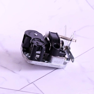 Mechanisches Spieluhr-Uhrwerk mit Wippe, Zinklegierung und schwarzem Getriebe