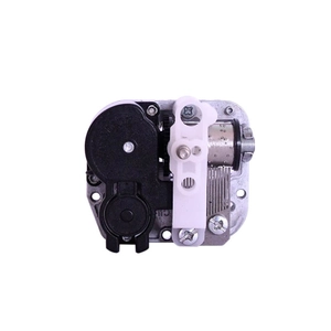 Mechanical wind-up music box movement with rotating cylinder and metal comb components