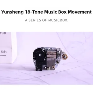 Vue détaillée du mouvement mécanique 18 notes pour boîte à musique avec levier