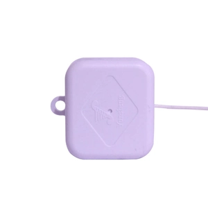 Mini purple square music box pull-string mechanism for DIY toys and baby mobiles