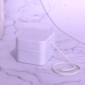 White DIY music box mechanical movement with pull cord for educational toy making
