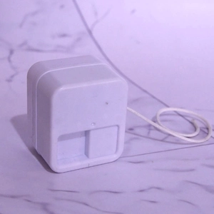 DIY pull-string music box mechanism for kids with white plastic square housing and cord